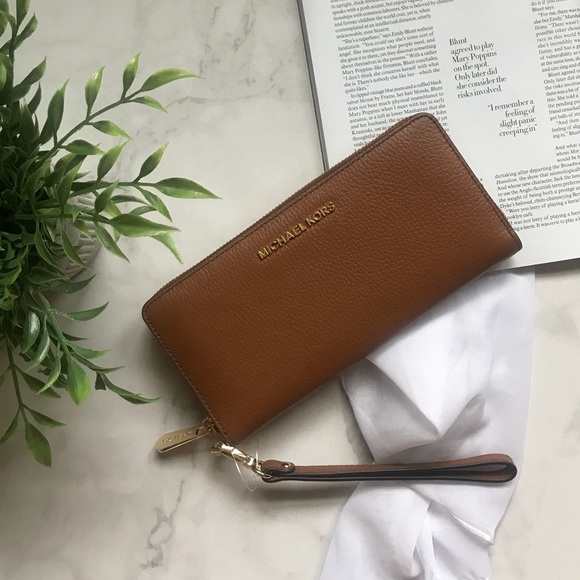 Michael Kors Handbags - Michael Kors Jet Set Travel Luggage Brown Wallet